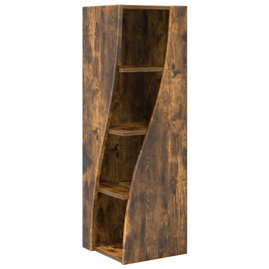 Meuble d'angle Chêne fumé 32x32x102cm Bois d'ingénierie - 2