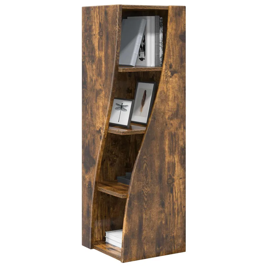 Meuble d'angle Chêne fumé 32x32x102cm Bois d'ingénierie - 3