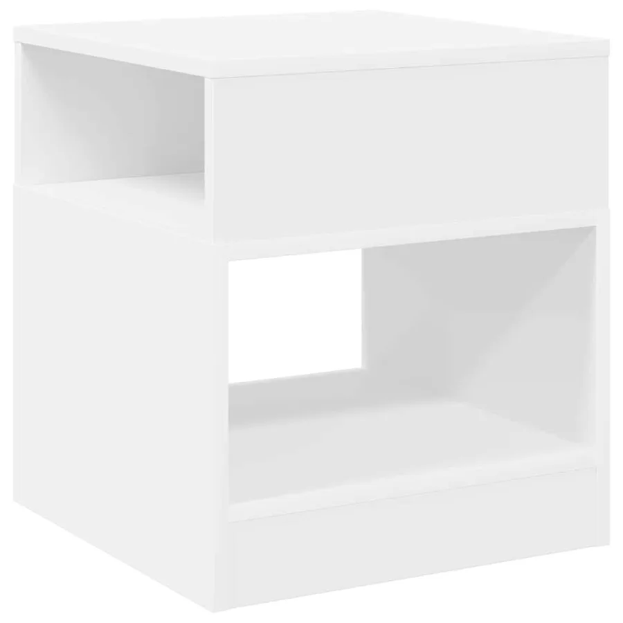 Table d'appoint 2 pcs Blanc 40,5 x 40 x 45 cm Bois d'ingénierie - 5