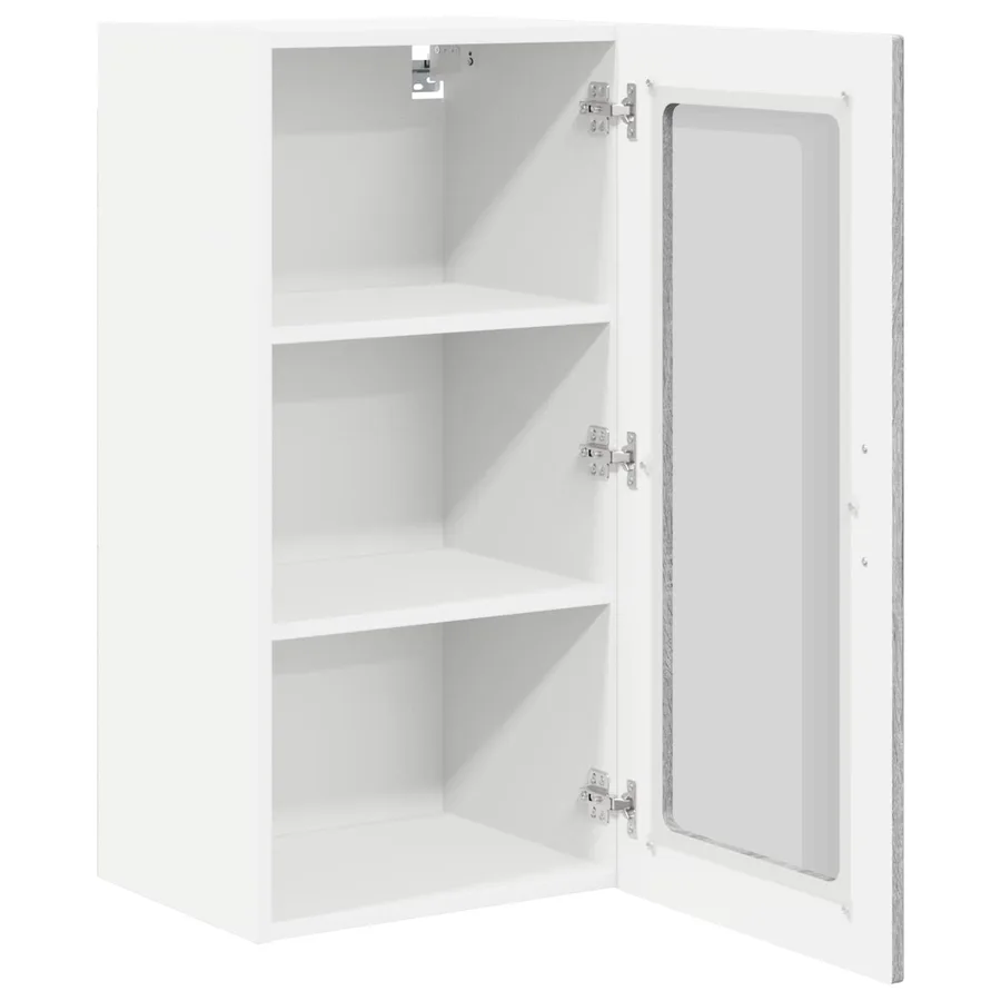 Cabinet en verre mural PORTO Gris Sonoma 40 x 31 x 80 cm - 5