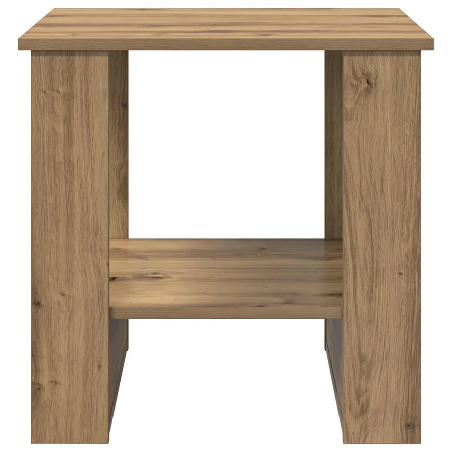 Table basse Chêne artisanal 51 x 50 x 50 cm Bois d'ingénierie - 5