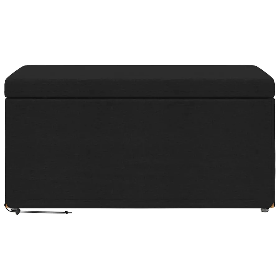 Tabouret Noir 81 x 41 x 40 cm Tissu et bois stratifié - 4
