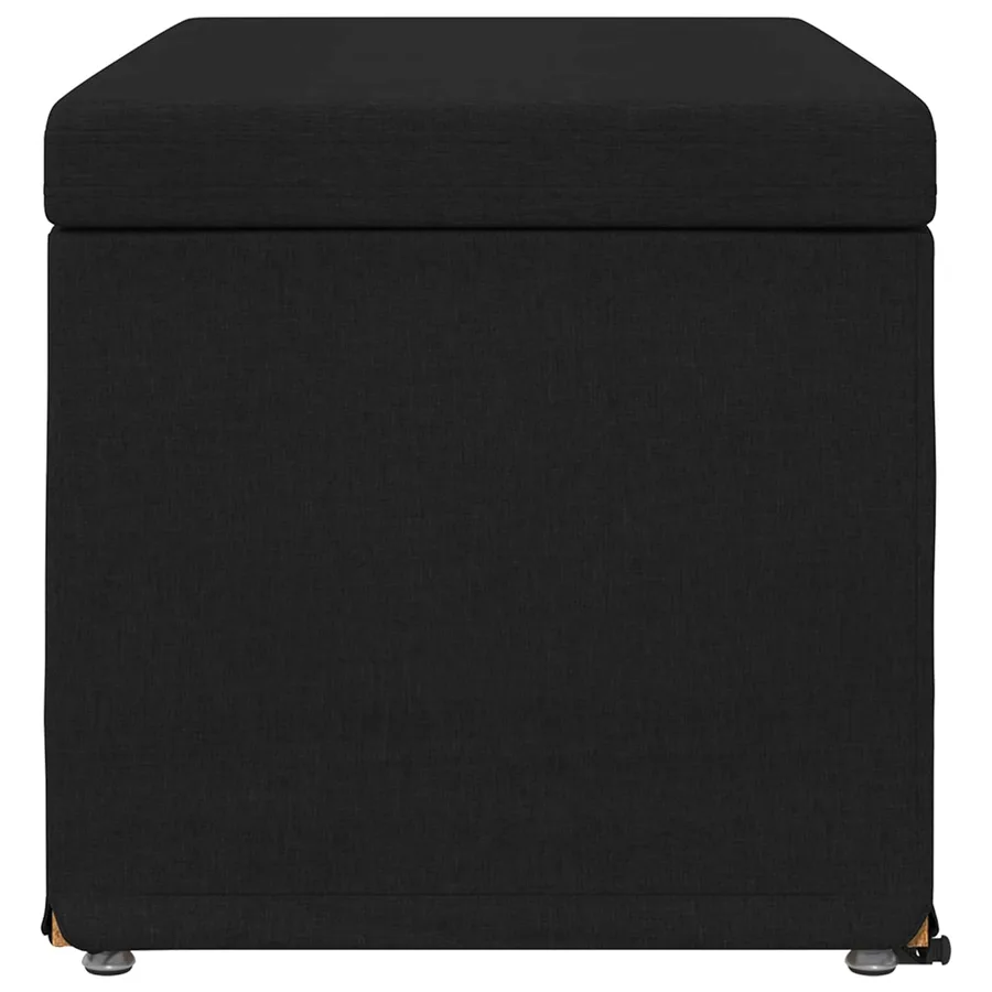 Tabouret Noir 81 x 41 x 40 cm Tissu et bois stratifié - 5