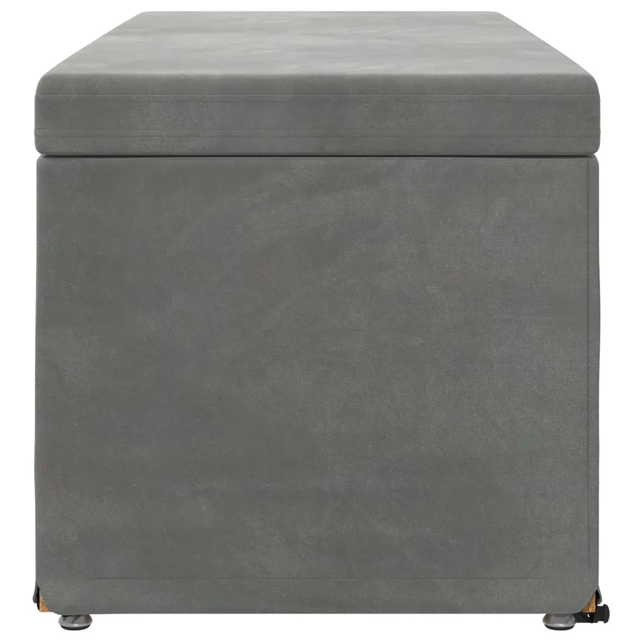 Tabouret Gris foncé 101 x 41 x 40 cm Velours et Bois Composite - 5