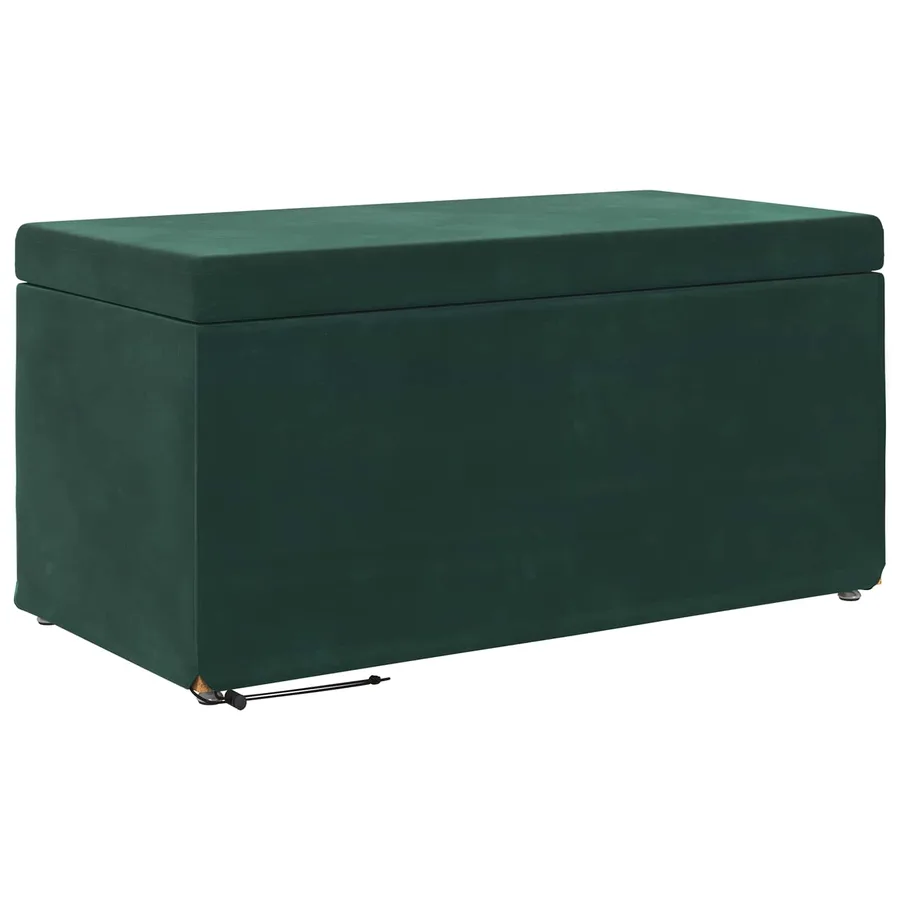 Tabouret Vert foncé 81 x 41 x 40 cm Velours et Bois Composite - 2