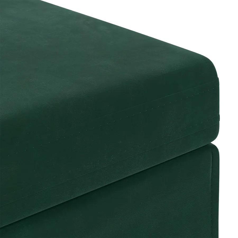 Tabouret Vert foncé 81 x 41 x 40 cm Velours et Bois Composite - 6