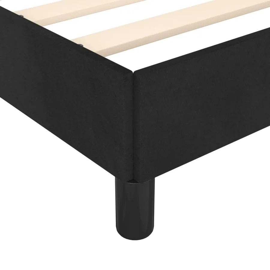 Cadre de lit sans matelas noir 200x200 cm velours - 7