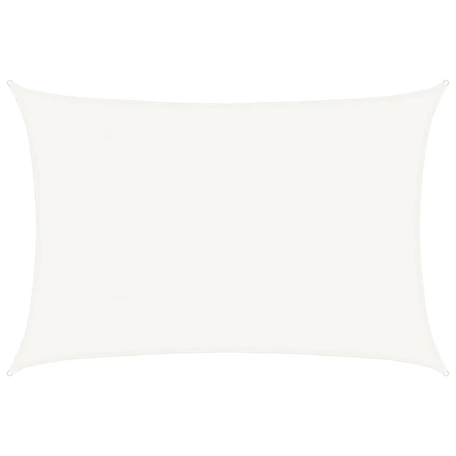 Voile d'ombrage PEHD Rectangulaire 4 x 6 m Blanc - 2