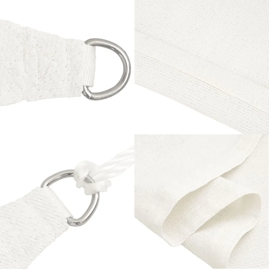 Voile d'ombrage PEHD Rectangulaire 4 x 6 m Blanc - 6
