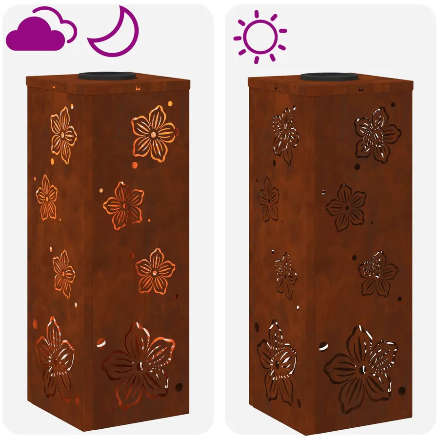 Lumière de chemin LED solaire 2 pcs Blanc chaud 18 x 18 x 50 cm - 14