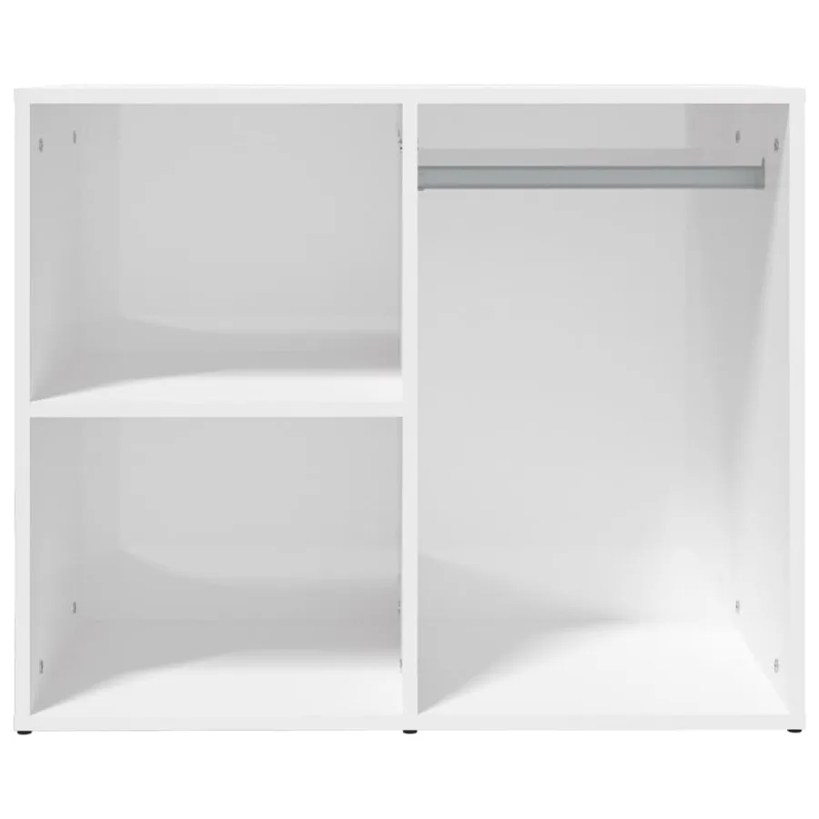 Armoire de dressing Blanc brillant 80x40x65cm Bois d'ingénierie - 3