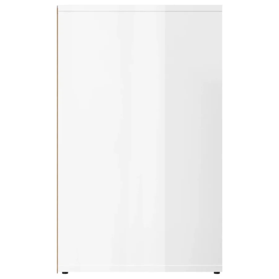 Armoire de dressing Blanc brillant 80x40x65cm Bois d'ingénierie - 4