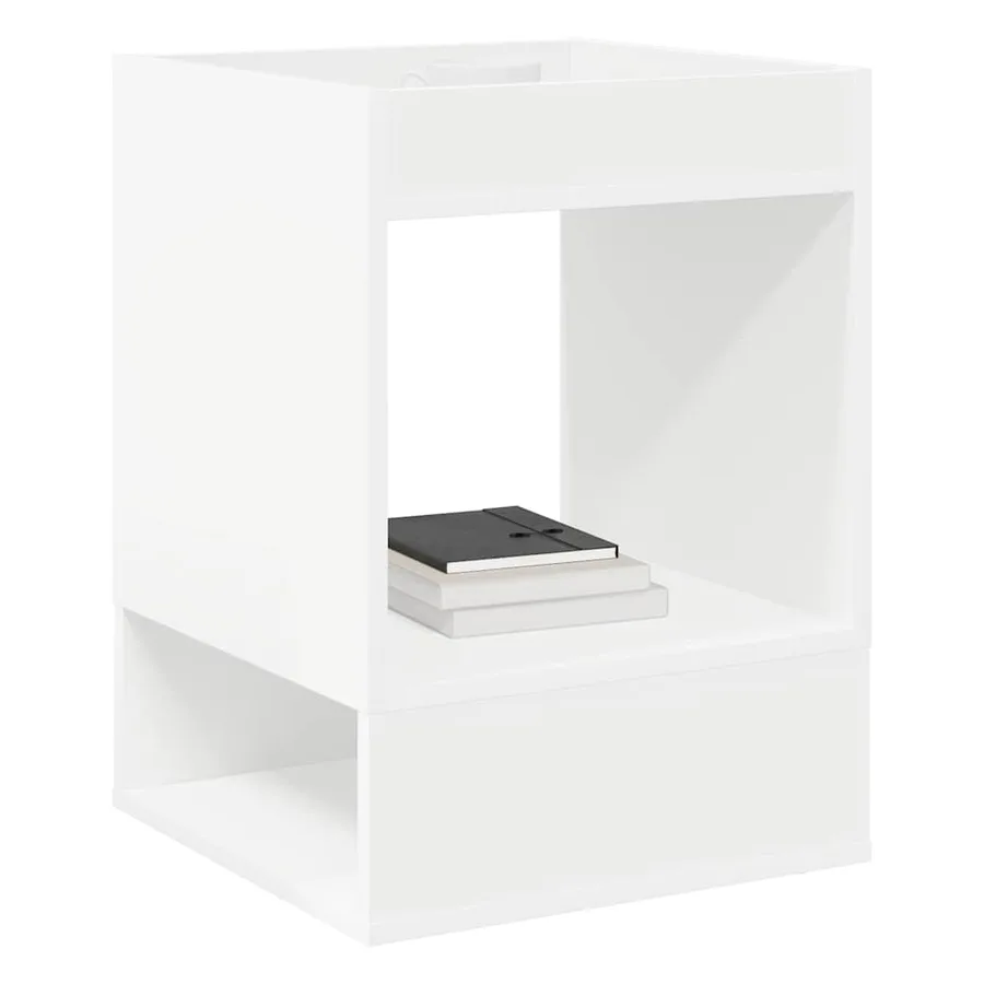 Table d'appoint 2 pcs Blanc 40 x 40 x 56 cm Bois d'ingénierie - 3
