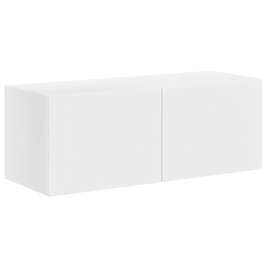 Ensemble meuble TV Montage mural 6 pcs Blanc Bois d'ingénierie - 5