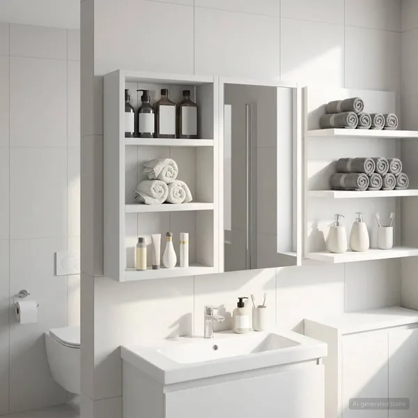Armoire murale de salle de bain Blanc 30 x 10 x 50 cm