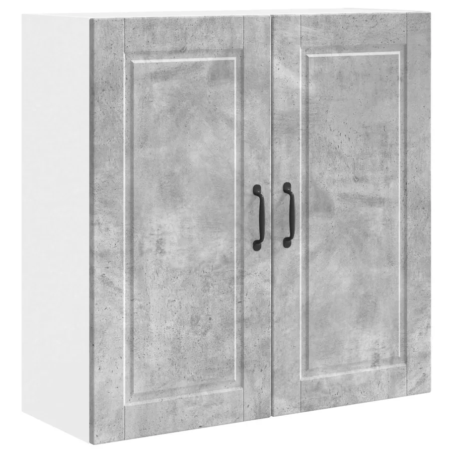 Meuble mural PORTO Gris béton 80 x 31 x 80 cm Bois d'ingénierie - 2