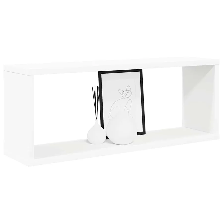 Étagères murales cube 6 pcs Blanc 60x15x23 cm Bois d’ingénierie - 3