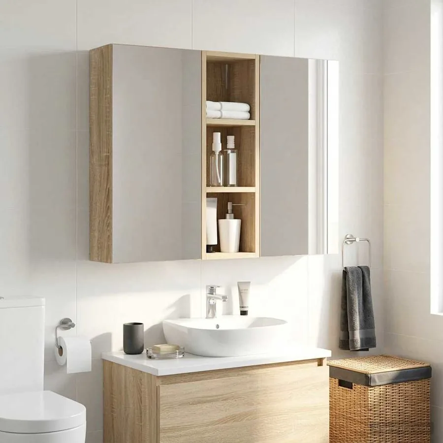 Armoire murale de salle de bain Chêne Sonoma 20 x 16 x 62,5 cm