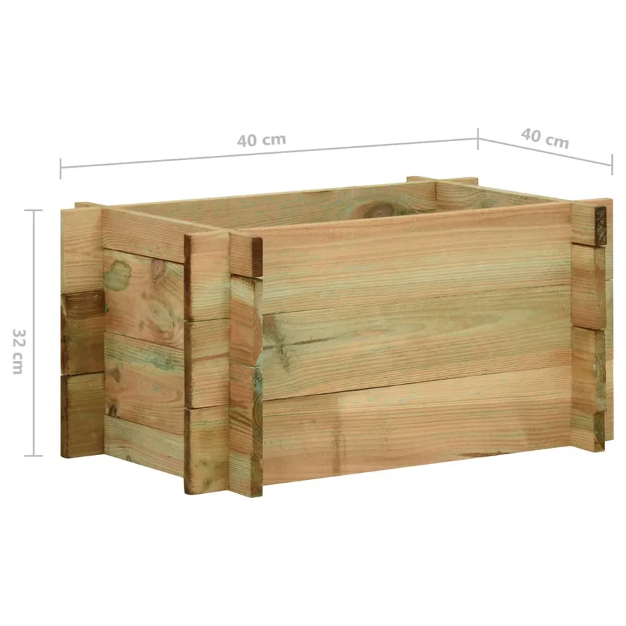 Jardinière surélevée pour légumes Bois de pin imprégné 40 cm - 5