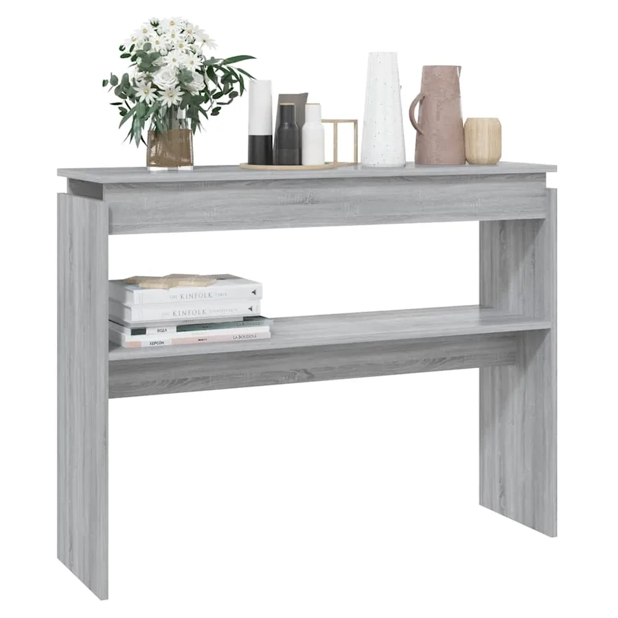 Table console Sonoma gris 102x30x80 cm Bois d'ingénierie - 5