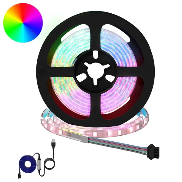 Bande LED 2 pcs Noir et Transparent 1300 mm Cuivre et plastique