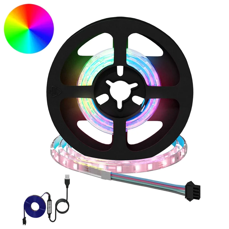 Bande LED 12 pcs Noir et Transparent 40 x 0,8 x 0,3 cm