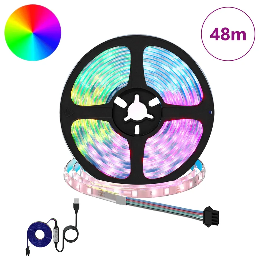 Bande LED 12 pcs Noir et Transparent 4000 mm - 2
