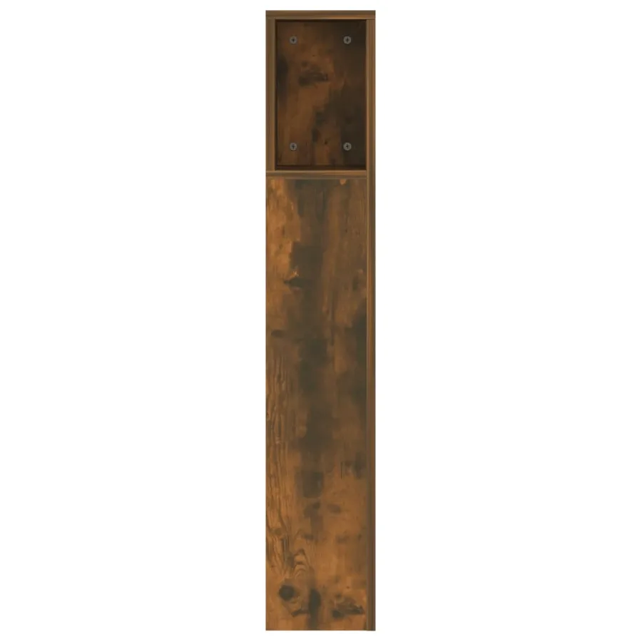 Armoire de tête de lit chêne fumé 160x18,5x104,5 cm - 5