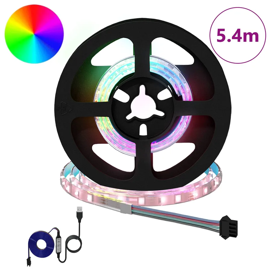 Bande LED 12 pcs Noir et Transparent 450 mm Cuivre et plastique - 2