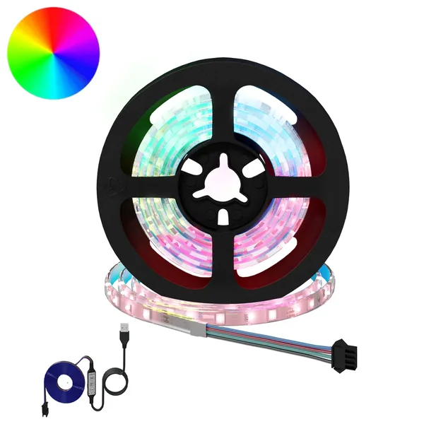 Bande LED 12 pcs Noir et Transparent 1000 mm