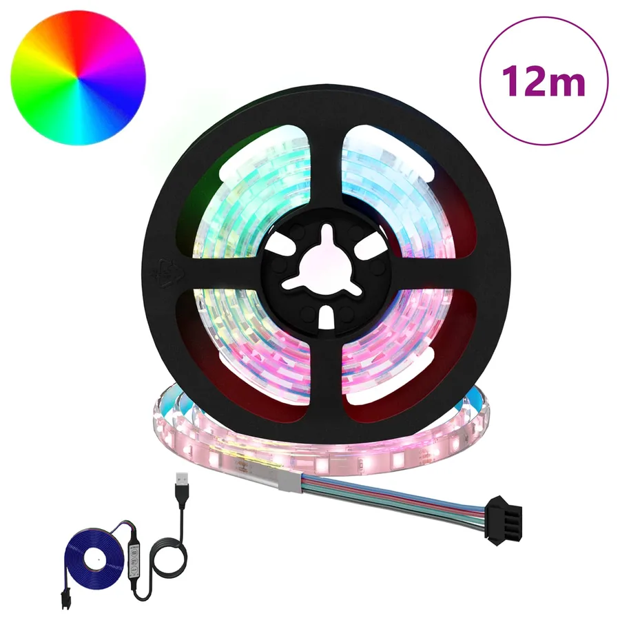 Bande LED 12 pcs Noir et Transparent 1000 mm - 2