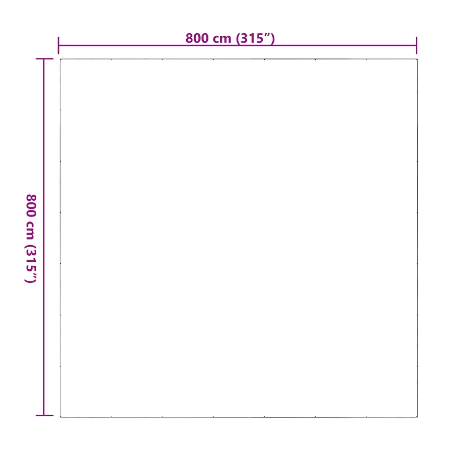 Couverture pour plantes Transparent 8 x 8 m PVC - 10