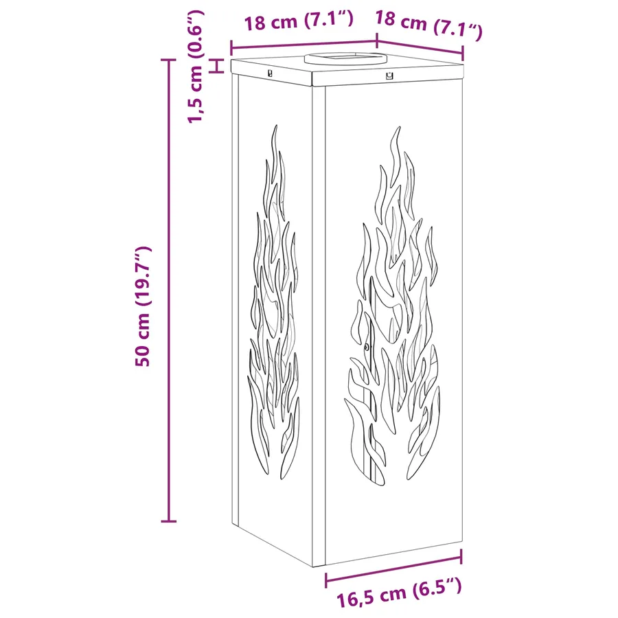 Lumière de chemin LED solaire 2 pcs Blanc chaud 18 x 18 x 50 cm - 17