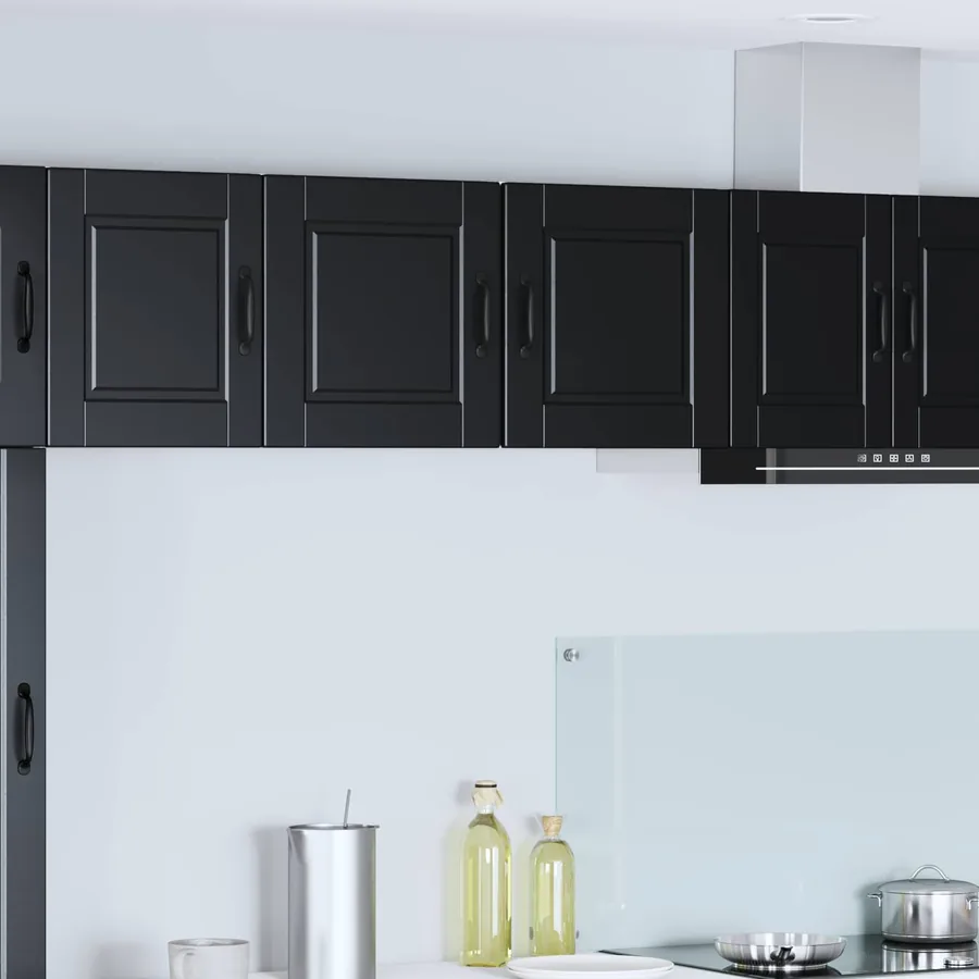 Meuble mural PORTO 2 pcs Noir 40 x 31 x 40 cm Bois d'ingénierie