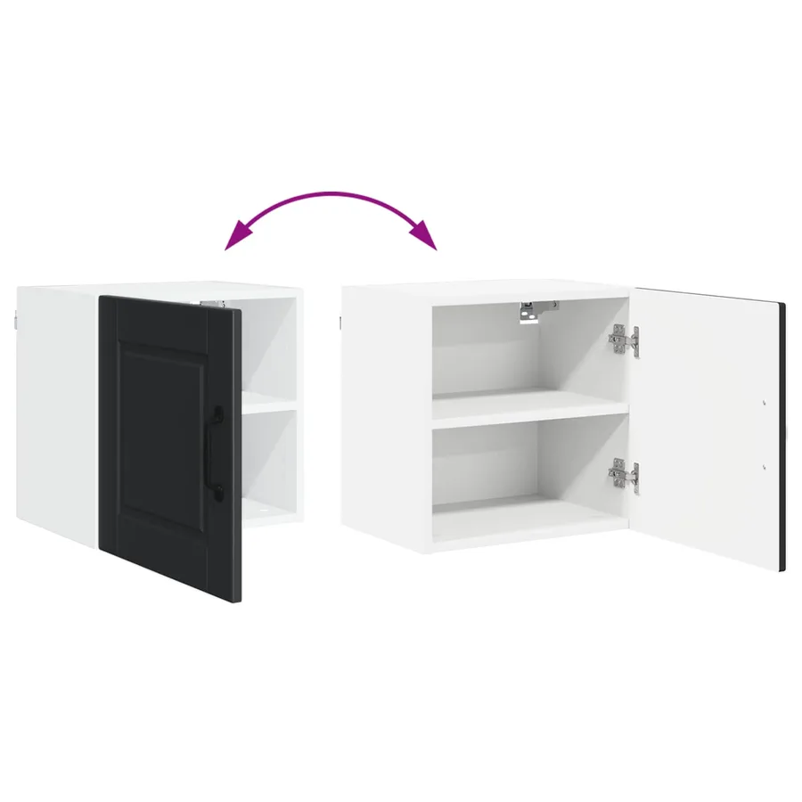 Meuble mural PORTO 2 pcs Noir 40 x 31 x 40 cm Bois d'ingénierie - 12