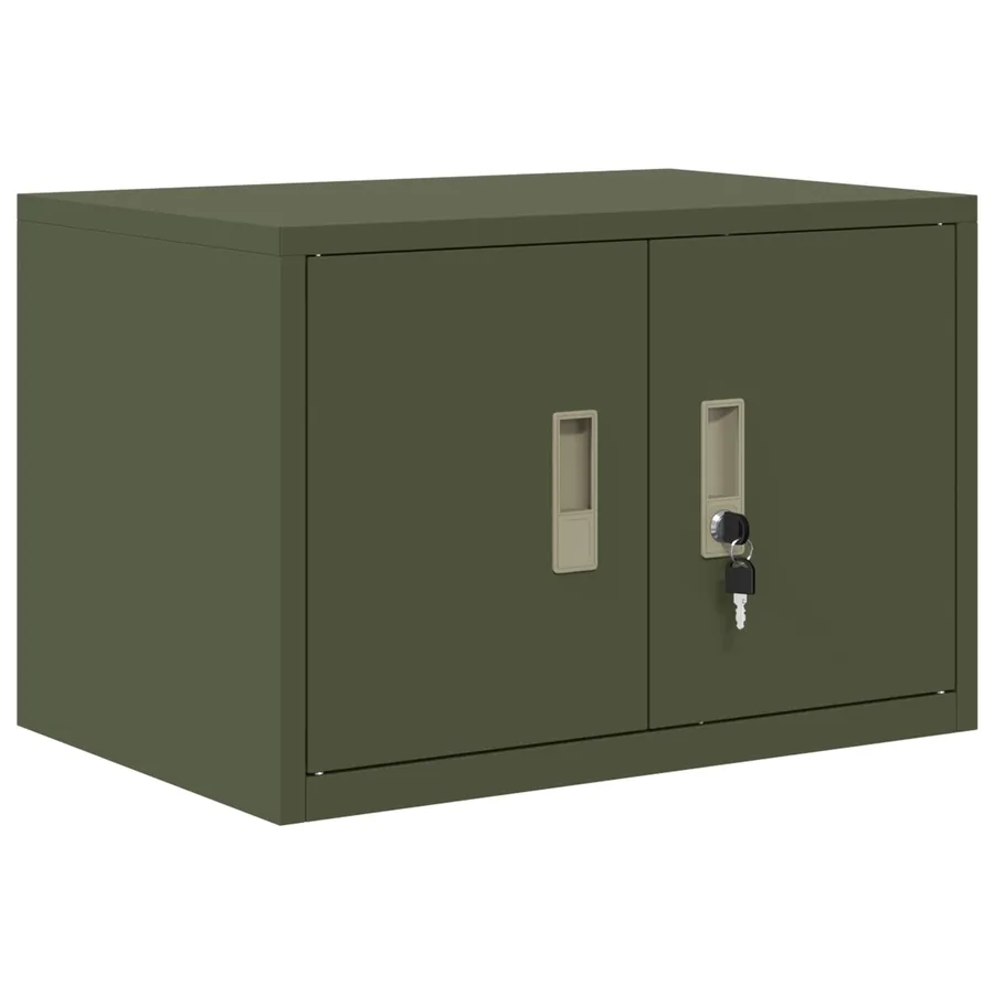 Armoire de rangement Vert olive 60 x 40 x 40 cm Acier - 2