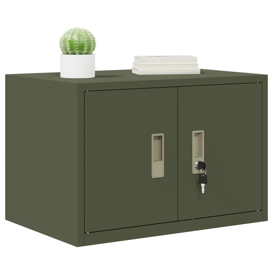 Armoire de rangement Vert olive 60 x 40 x 40 cm Acier - 3