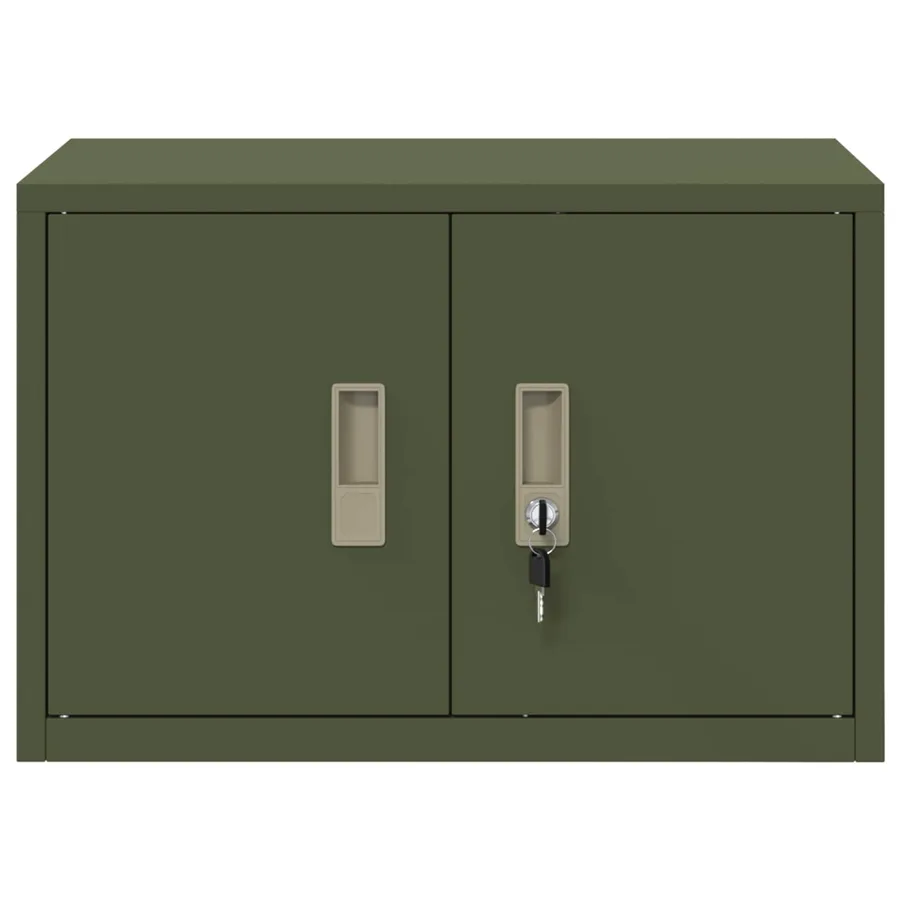 Armoire de rangement Vert olive 60 x 40 x 40 cm Acier - 6