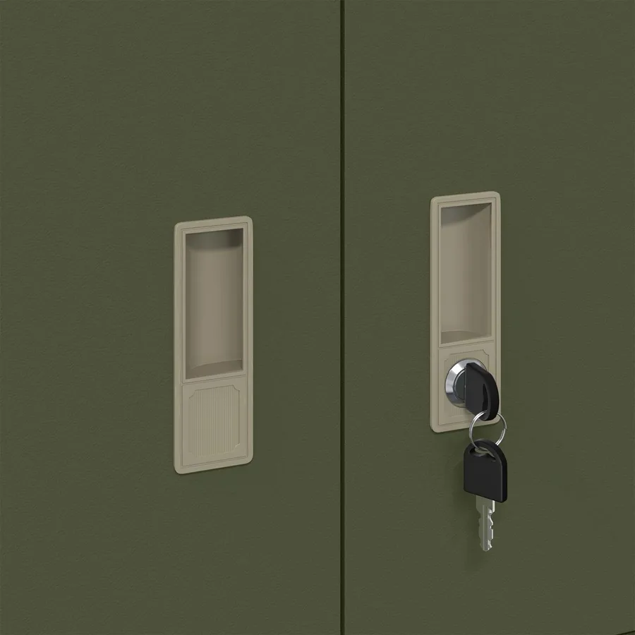 Armoire de rangement Vert olive 60 x 40 x 40 cm Acier - 9