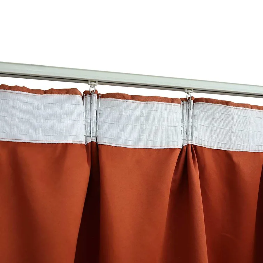 Rideaux occultants avec crochets 2 pcs Rouille 140x175 cm - 4