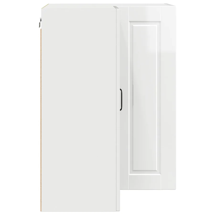 Cabinet d'angle mural PORTO Blanc brillant 57 x 57 x 80 cm - 7