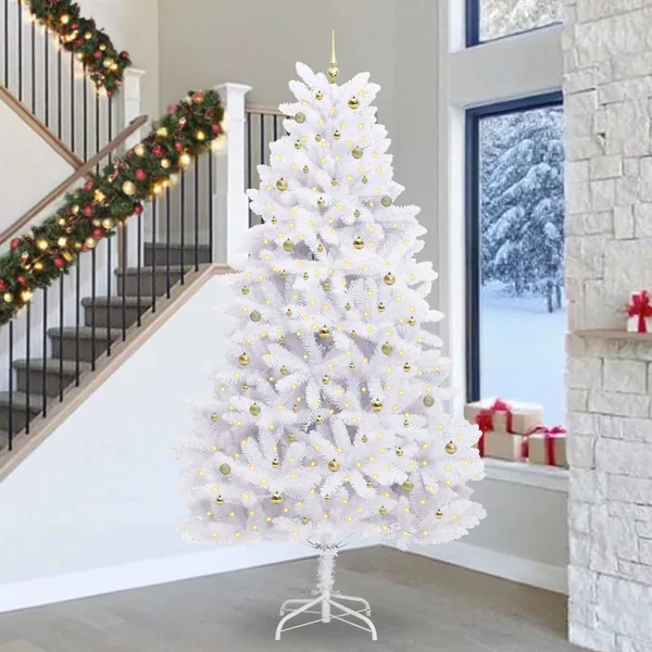 Sapin de Noël Artificiel à Branches Articulées Blanc 300 cm