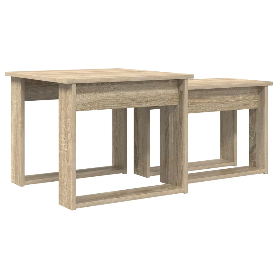 Ensemble de tables basses 2 pcs Chêne Sonoma Bois d'ingénierie - 10