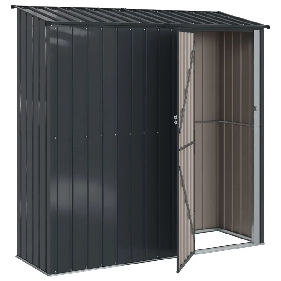 Cabanons de jardin Anthracite 203,5 x 73 x 200 cm Métал - 5