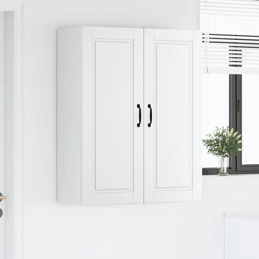 Meuble mural PORTO Blanc 80 x 31 x 100 cm Bois d'ingénierie - 4