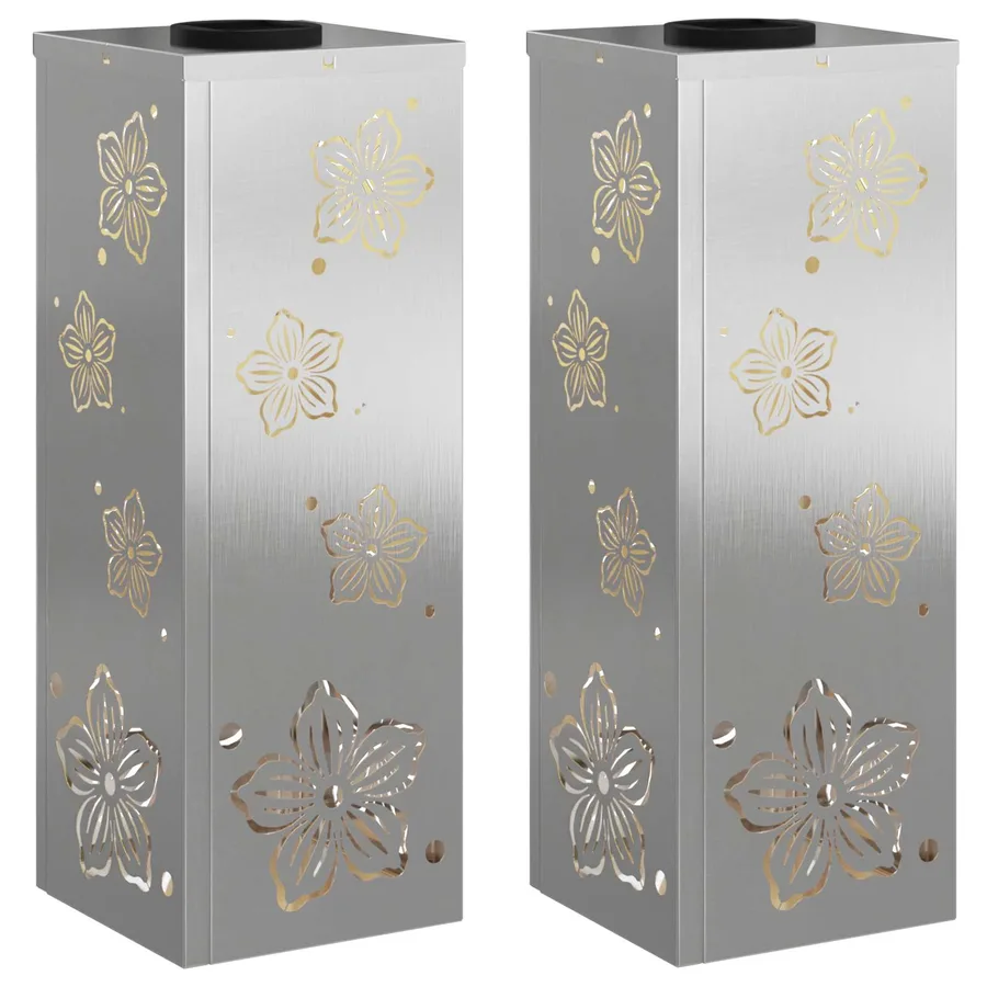 Lumière de chemin LED solaire 2 pcs Blanc chaud 18 x 18 x 50 cm - 2