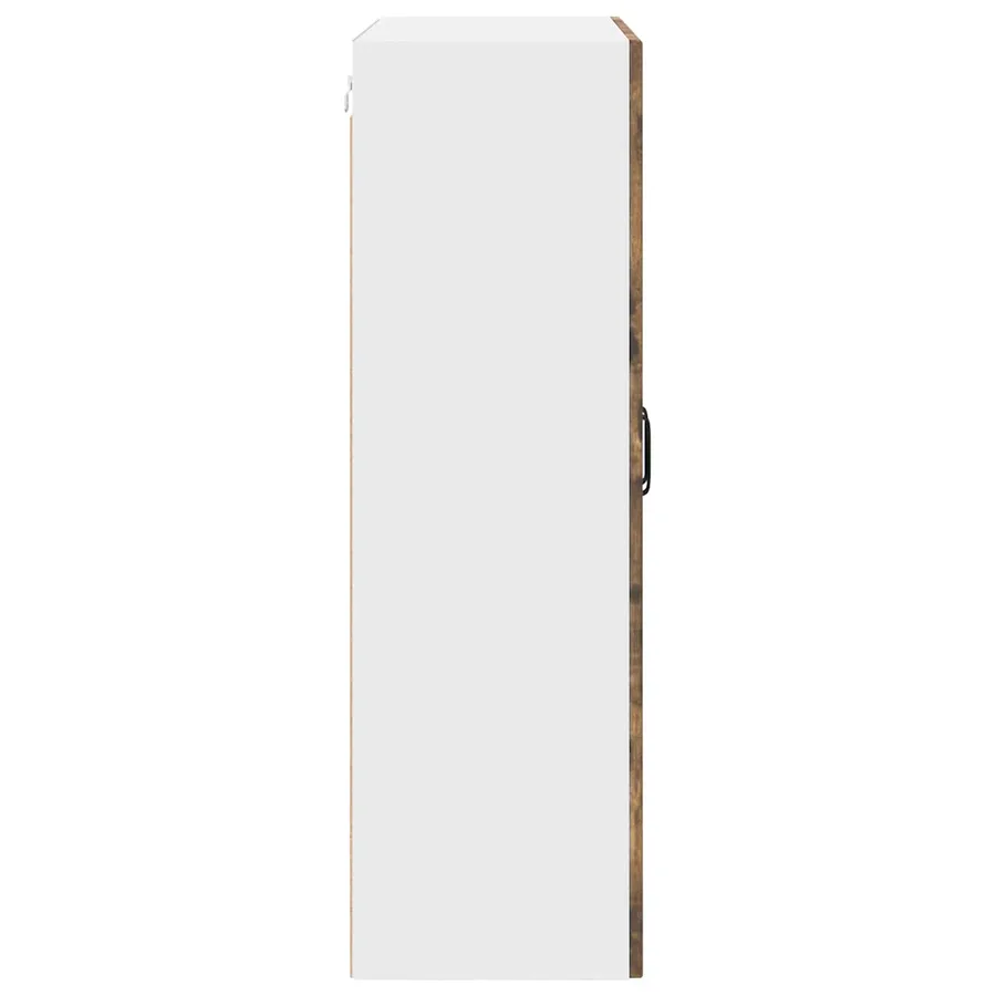 Cabinet en verre mural PORTO Chêne fumé 80 x 31 x 100 cm - 7