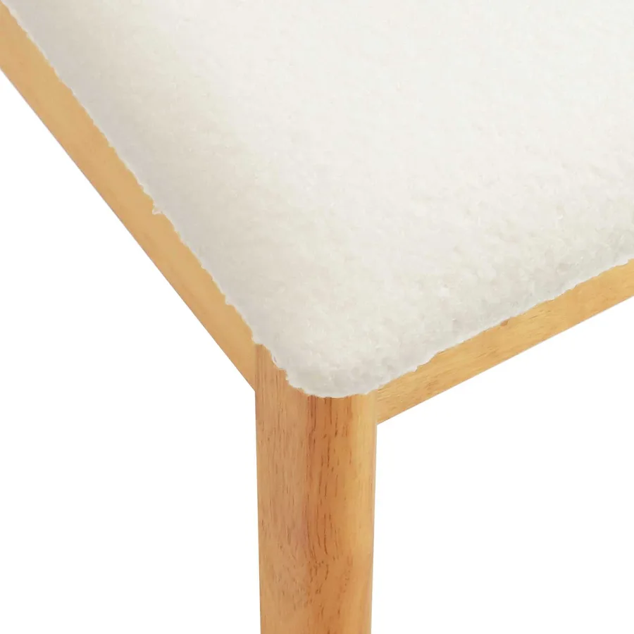 Chaise de salle à manger 2 pcs Naturel et Blanc - 9