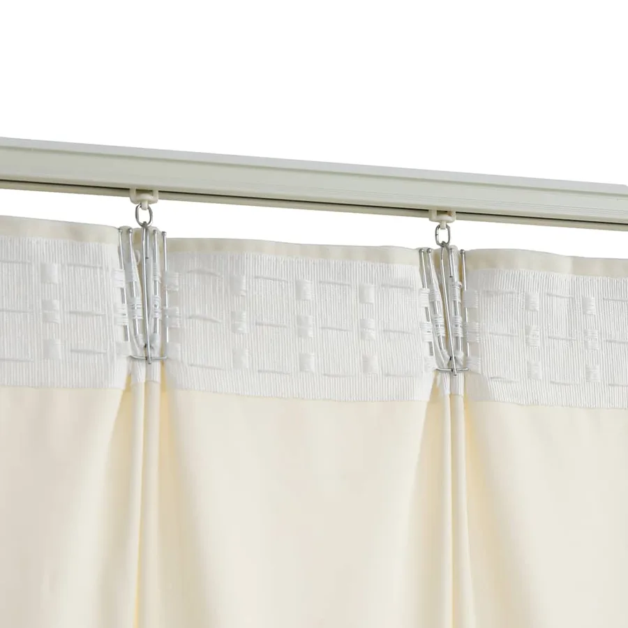 Rideaux occultants avec crochets 2 pcs Velours Crème 140x225 cm - 4