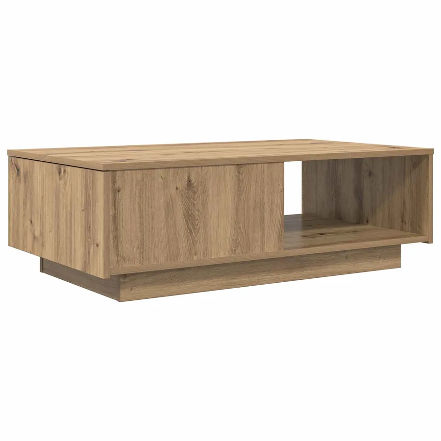 Table basse Chêne artisanal 95 x 55 x 31 cm Bois d'ingénierie - 2